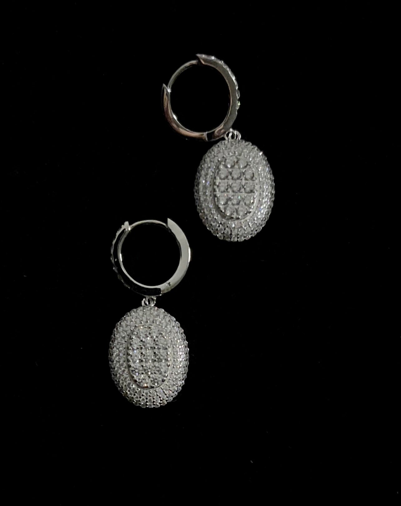 Oval Crystal Earring